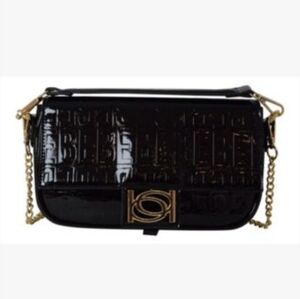 bebe Alexandra Patent Small Shoulder Bag Black NWT